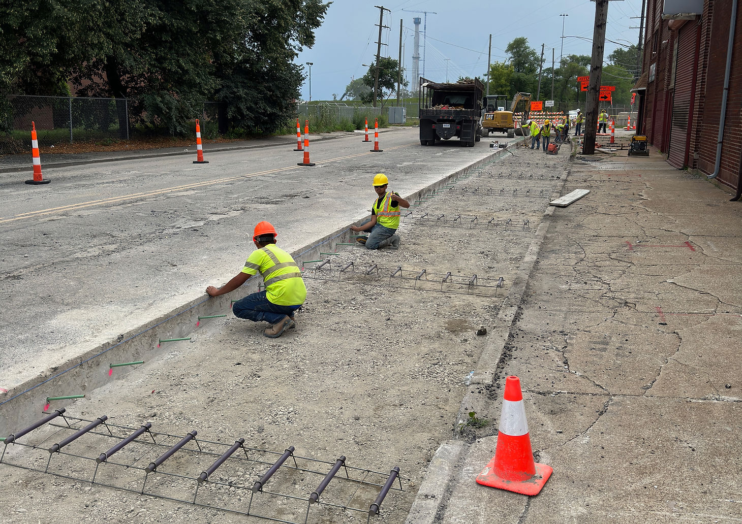 Roadway Concrete Preparation by Prime Construction and Excavation