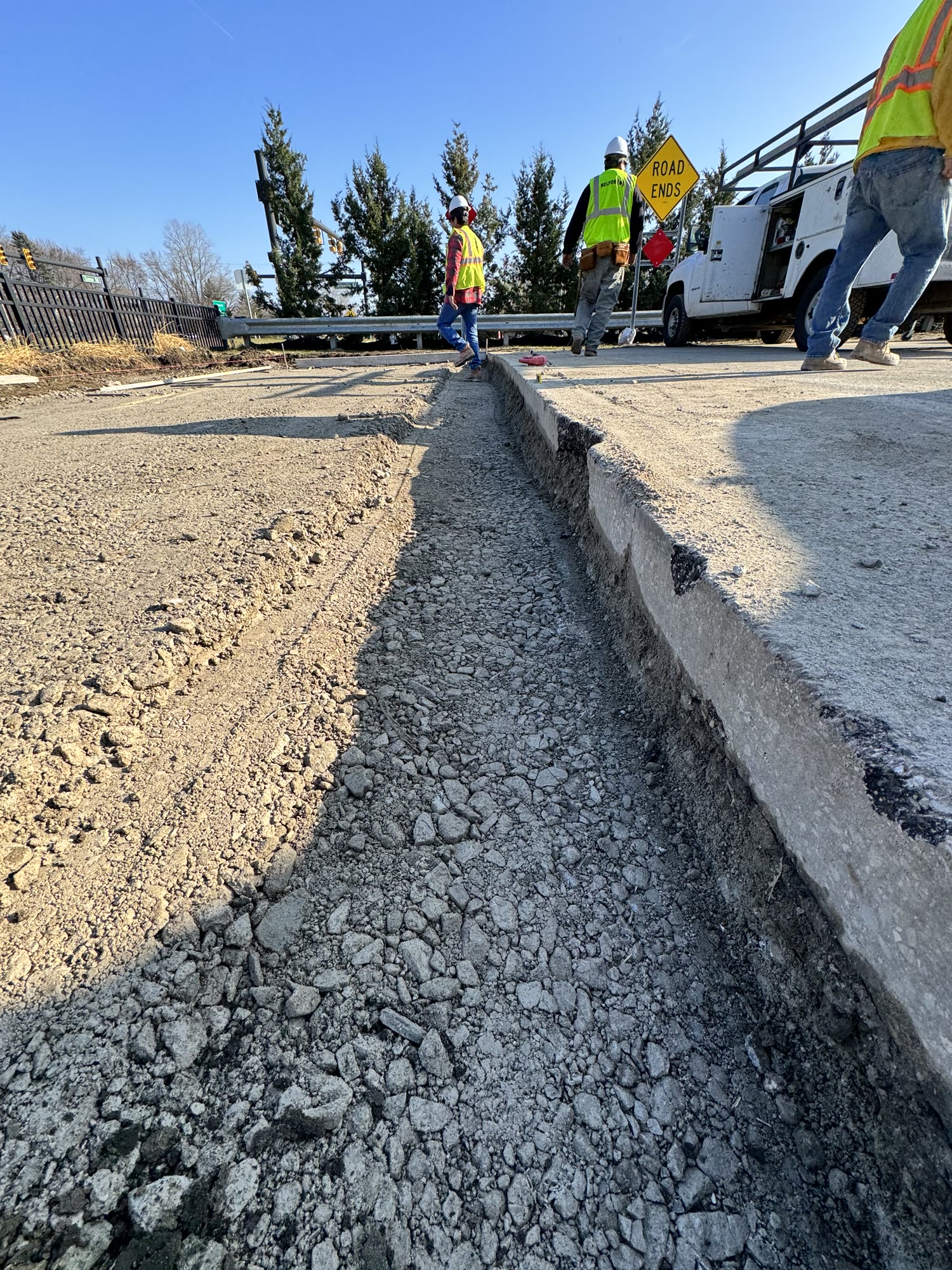 Curb Line Preparation by Prime Construction and Excavation